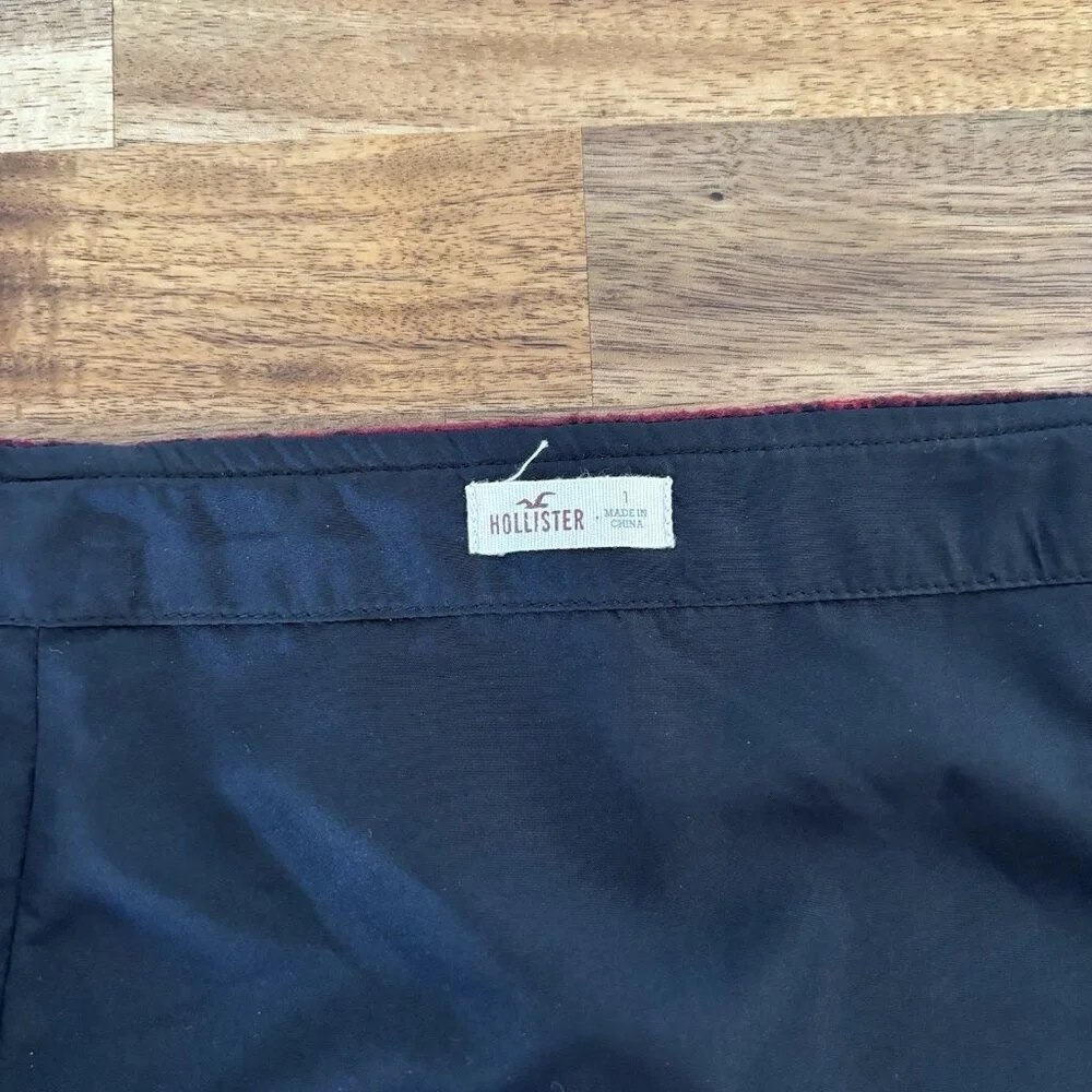 Y2K Hollister Plaid Skirt Dark Academia Grunge Size 1‎ Full Zipper Holiday Nerd
